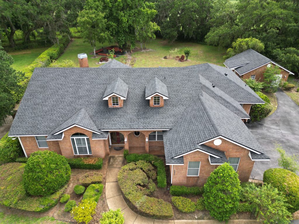 home with a shingle roofing system